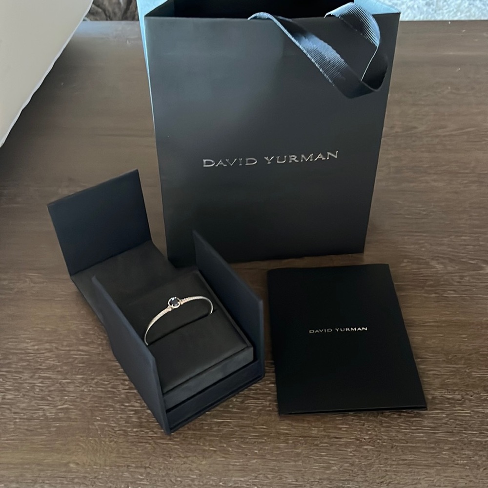 David Yurman Bracelet Chatelaine in Sterling Silver with Amethyst AUTHENTIC